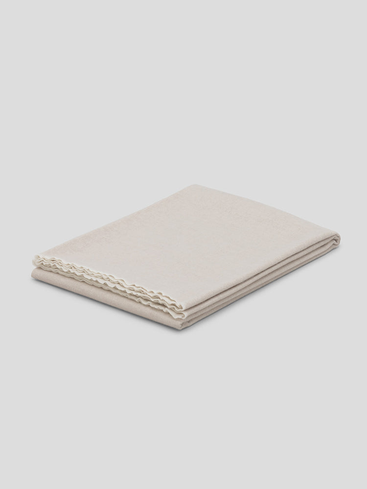 Vale Reversible White Stone Lambswool Cashmere Throw - Begg x Co