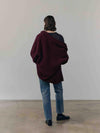 Womens Merlot Yacht Cashmere Knitted Cardigan | Begg x Co