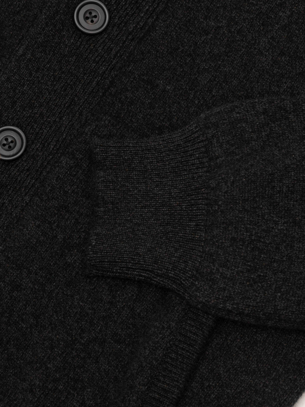 Mens Bullitt Jacket Cashmere Cardigan Black Smoke | Begg x Co