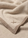 Cocoon Cashmere Lounge Wrap Blonde Undyed Detail | Begg x Co