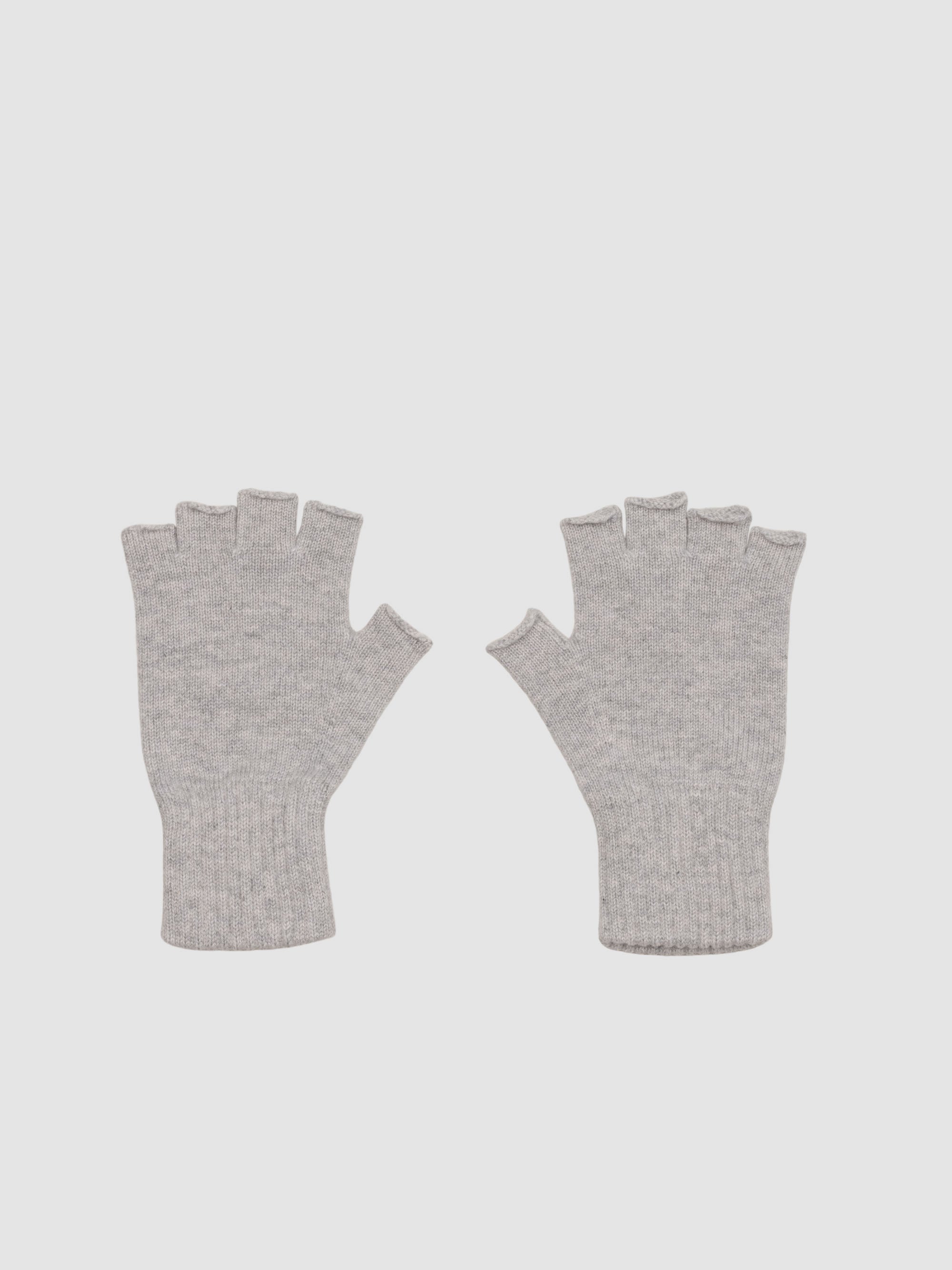 Men's Field Cashmere Knitted Gloves Feather Grey | Begg x Co