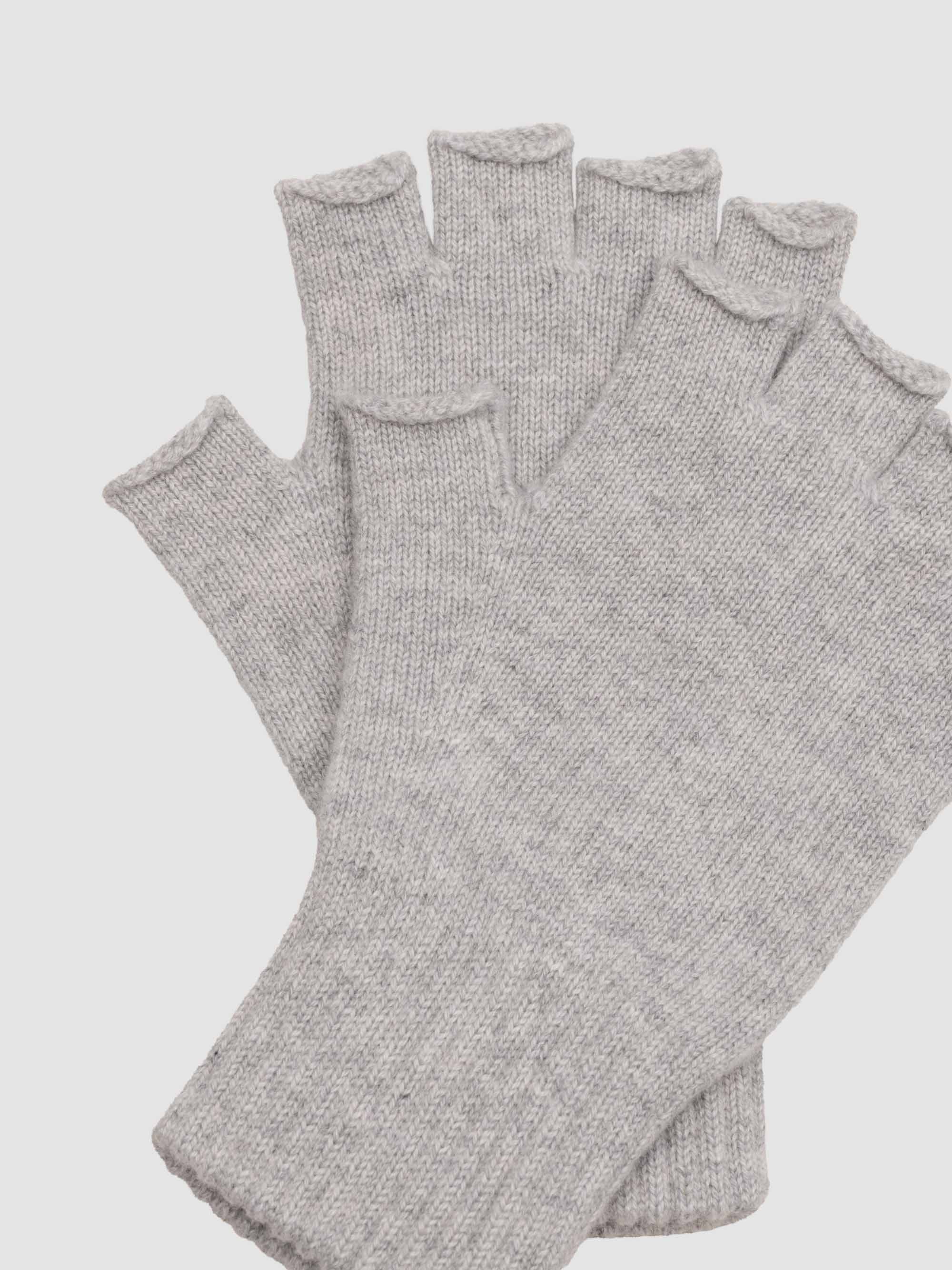 Women's Field Cashmere Knitted Gloves Feather Grey | Begg x Co