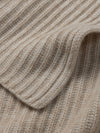 Furrow Knitted Natural Cashmere Blanket | Begg x Co