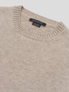 Womens Hepburn Crew Knitted Cashmere Sweater Natural Melange | Begg x Co