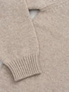 Womens Hepburn Crew Knitted Cashmere Sweater Natural Melange | Begg x Co