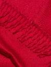 Arran Plain Womens Cashmere Small Scarf Carmine | Begg x Co