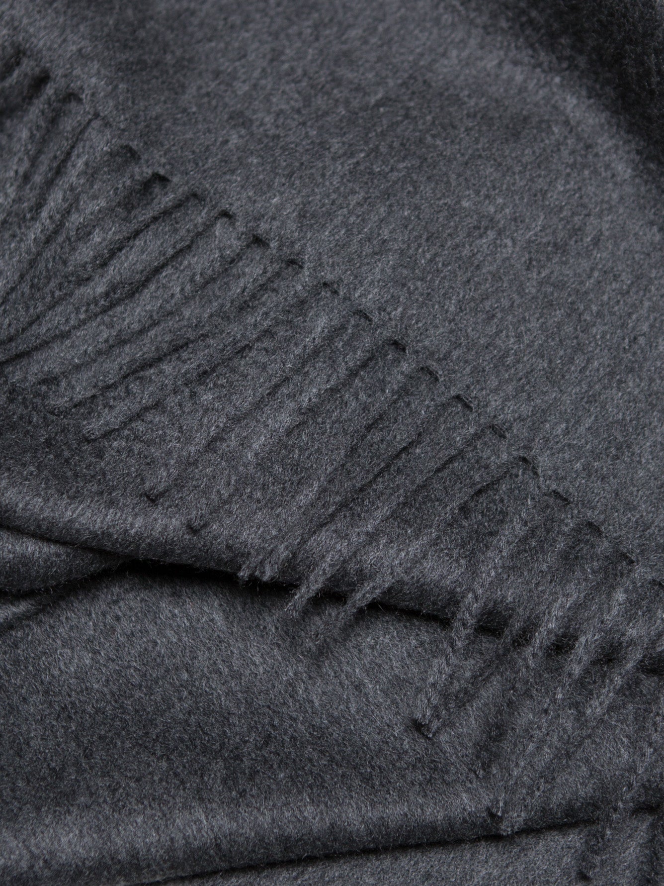 Arran Plain Womens Cashmere Small Scarf Dark Grey | Begg x Co