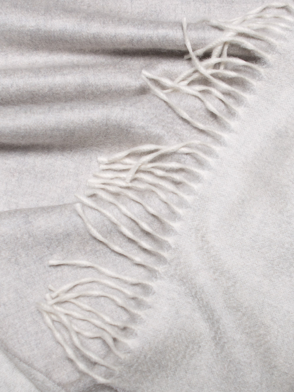 Arran Reversible Womens Cashmere Scarf White Silver Detail | Begg x Co