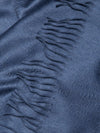 Arran Plain Womens Cashmere Scarf Slate Detail | Begg x Co