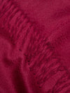 Arran Plain Womens Cashmere Scarf Wine Red Detail | Begg x Co