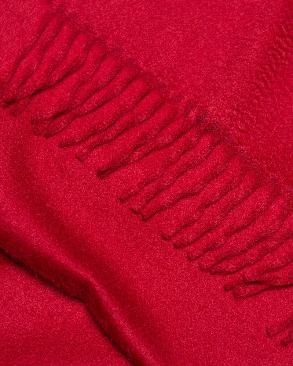 Arran Plain Cashmere Throw Carmine | Begg x Co