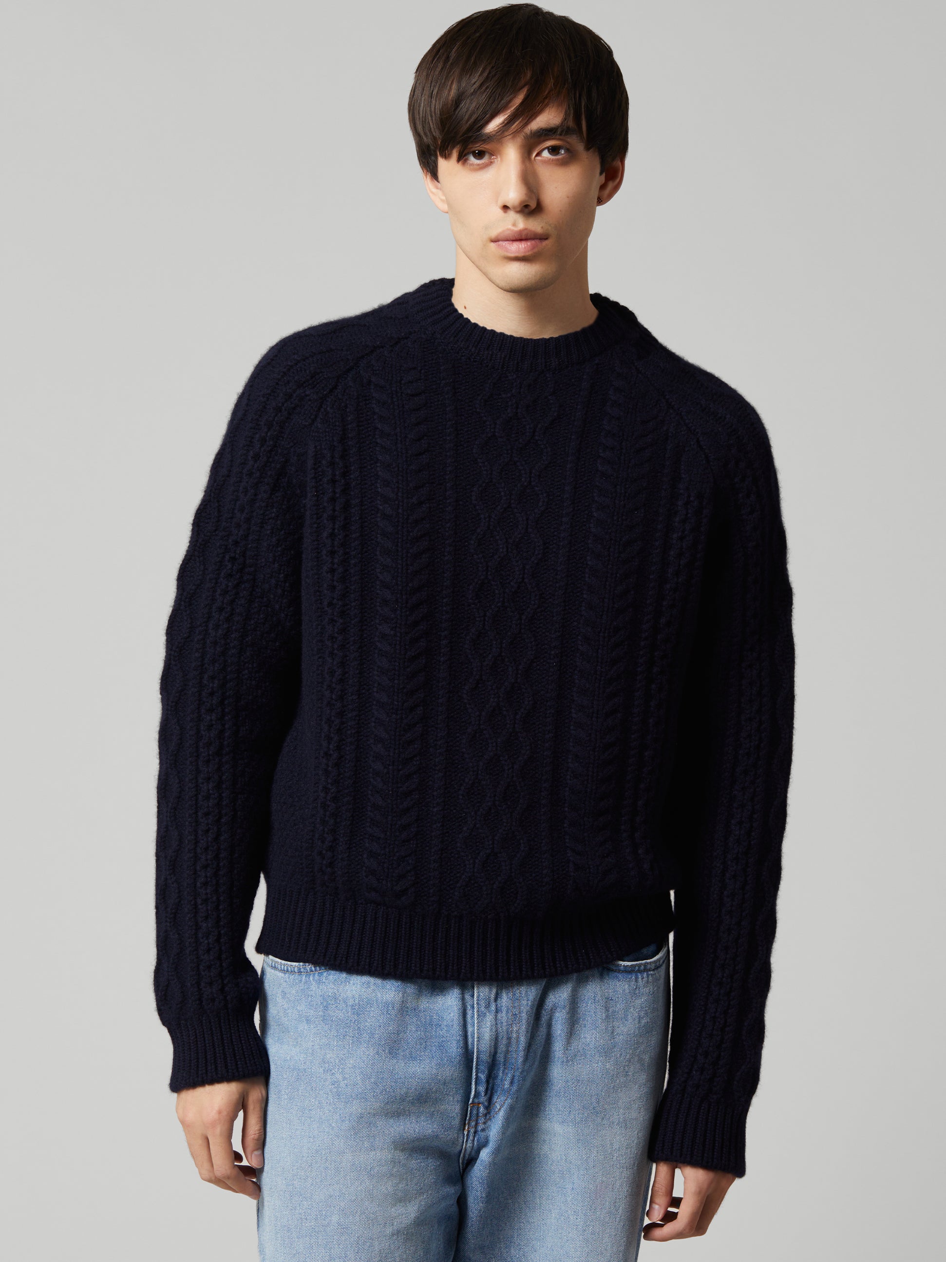 Men's Isla Cashmere Sweater Pacific | Begg x Co