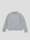 Womens Isla Cashmere Knitted Sweater Feather Grey | Begg x Co