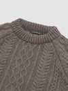 Mens Isla Cashmere Knitted Sweater Stag Brown| Begg x Co