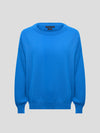 Womens Jade Knitted Cashmere Sweater Mediterranean Blue - Begg x Co