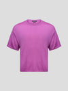 Mens Lumiere Knitted Cashmere T-Shirt Hibiscus - Begg x Co