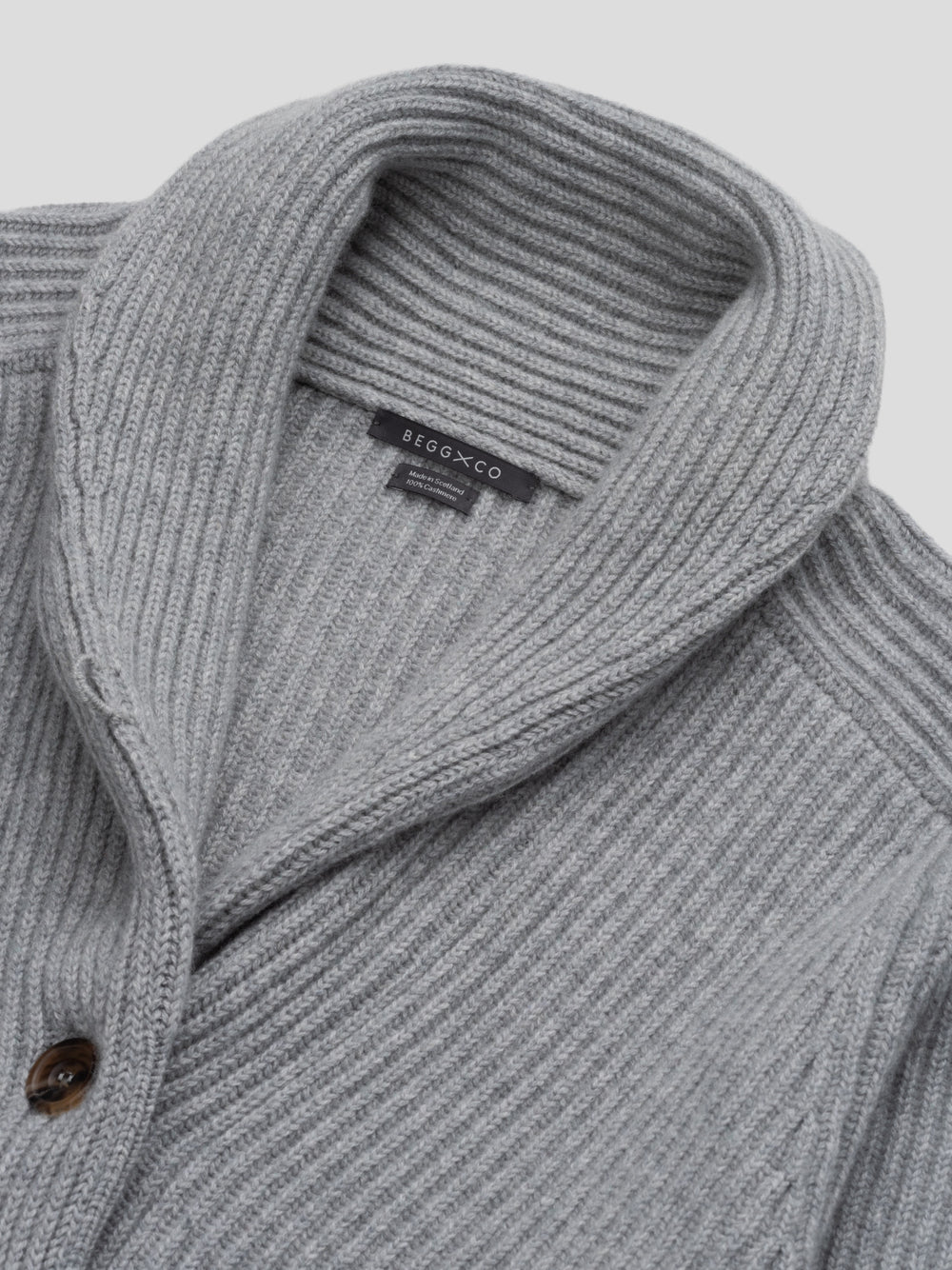 Womens Mini Yacht Cashmere Knitted Cardigan Light Grey | Begg x Co