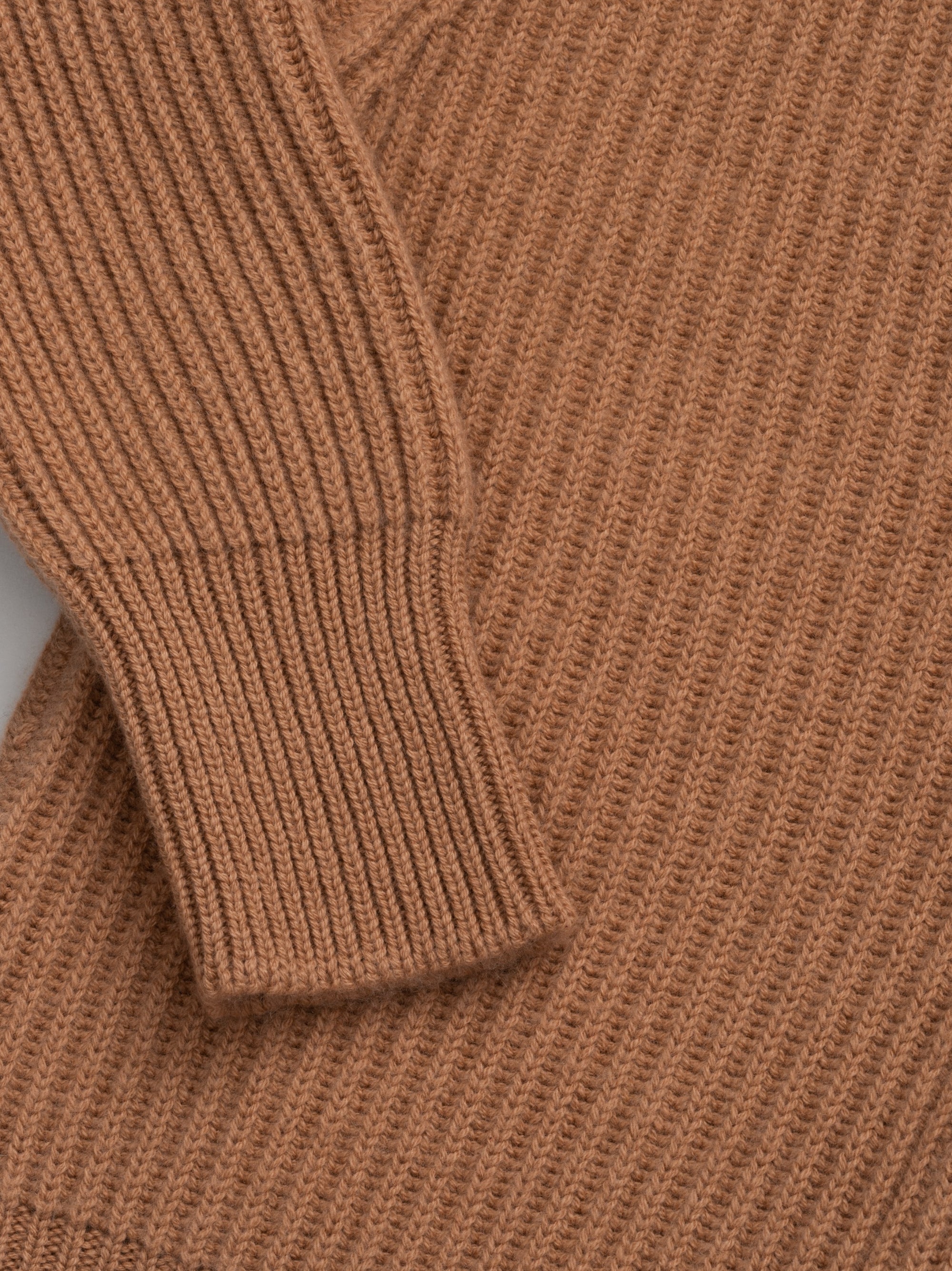 Womens Mini Yacht Cashmere Knitted Cardigan Caramel | Begg x Co