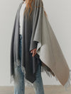 Womens Nuance Ombre Cashmere Serape Marbled Midnight - Begg x Co