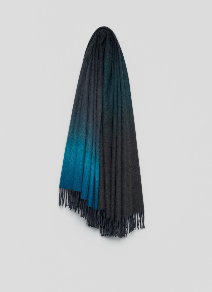 Nuance Ombre Cashmere Throw Blue Grey | Begg x Co