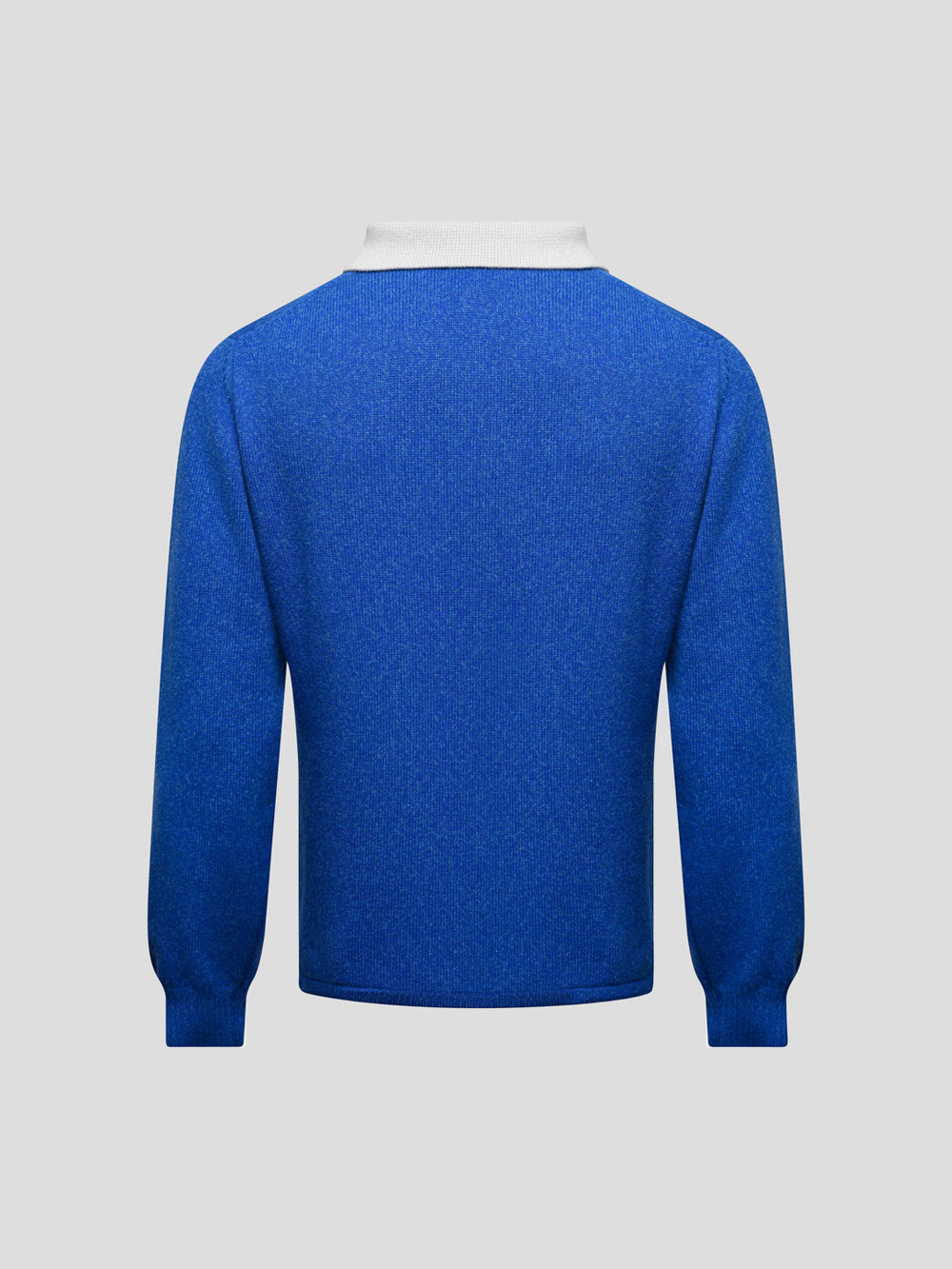 Mens Player Shirt Knitted Cashmere Polo Azurite - Begg x Co