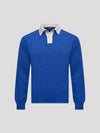 Mens Player Shirt Knitted Cashmere Polo Azurite - Begg x Co