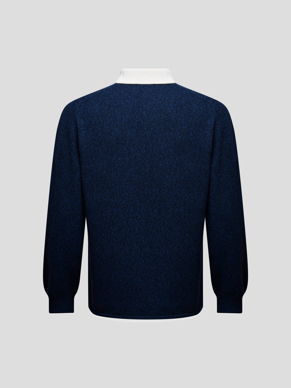 Mens Player Shirt Knitted Cashmere Polo Indigo Marl - Begg x Co