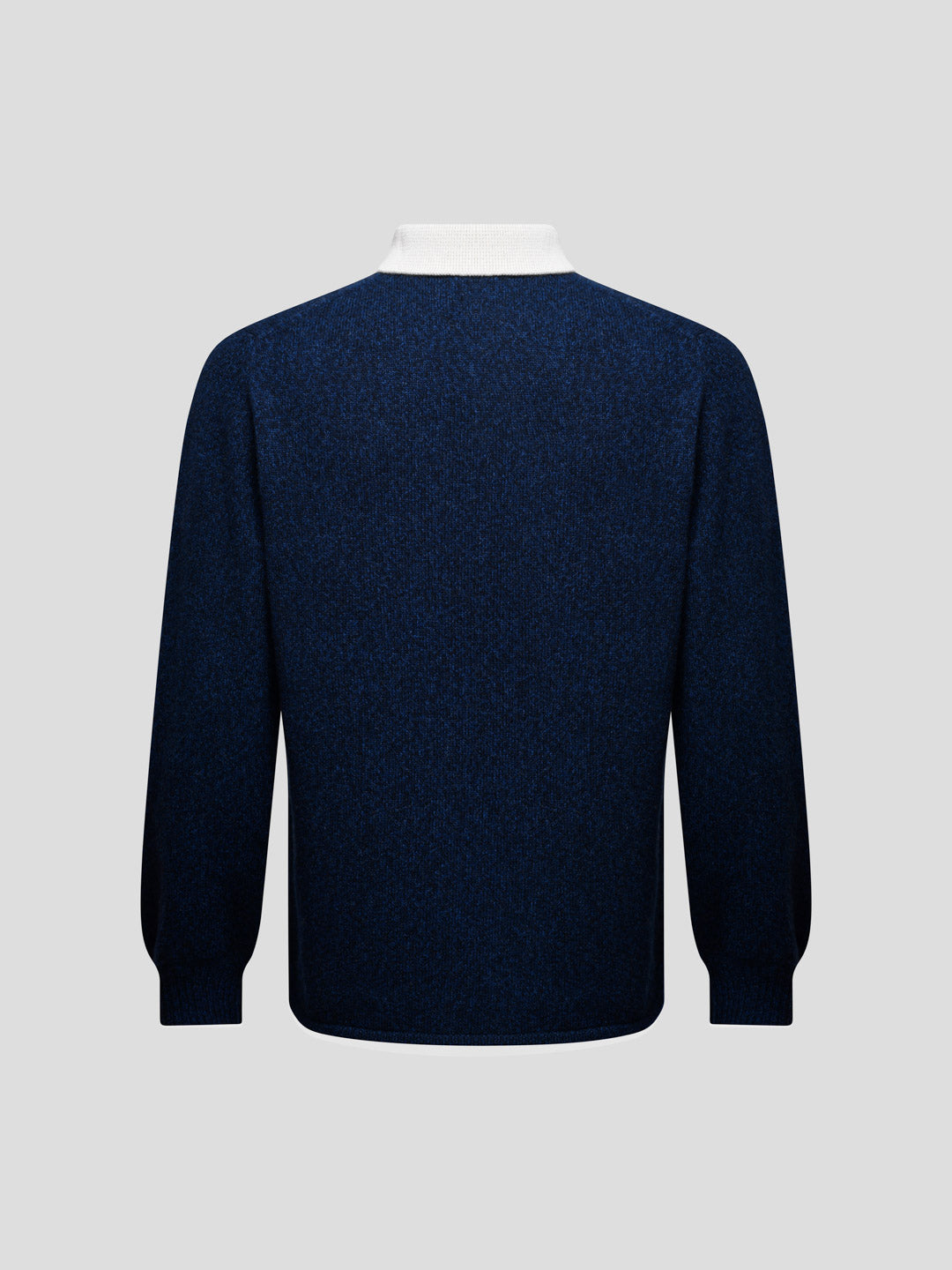 Mens Player Shirt Knitted Cashmere Polo Indigo Marl - Begg x Co