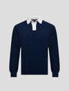 Mens Player Shirt Knitted Cashmere Polo Indigo Marl - Begg x Co