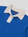 Mens Player Shirt Knitted Cashmere Polo Azurite - Begg x Co