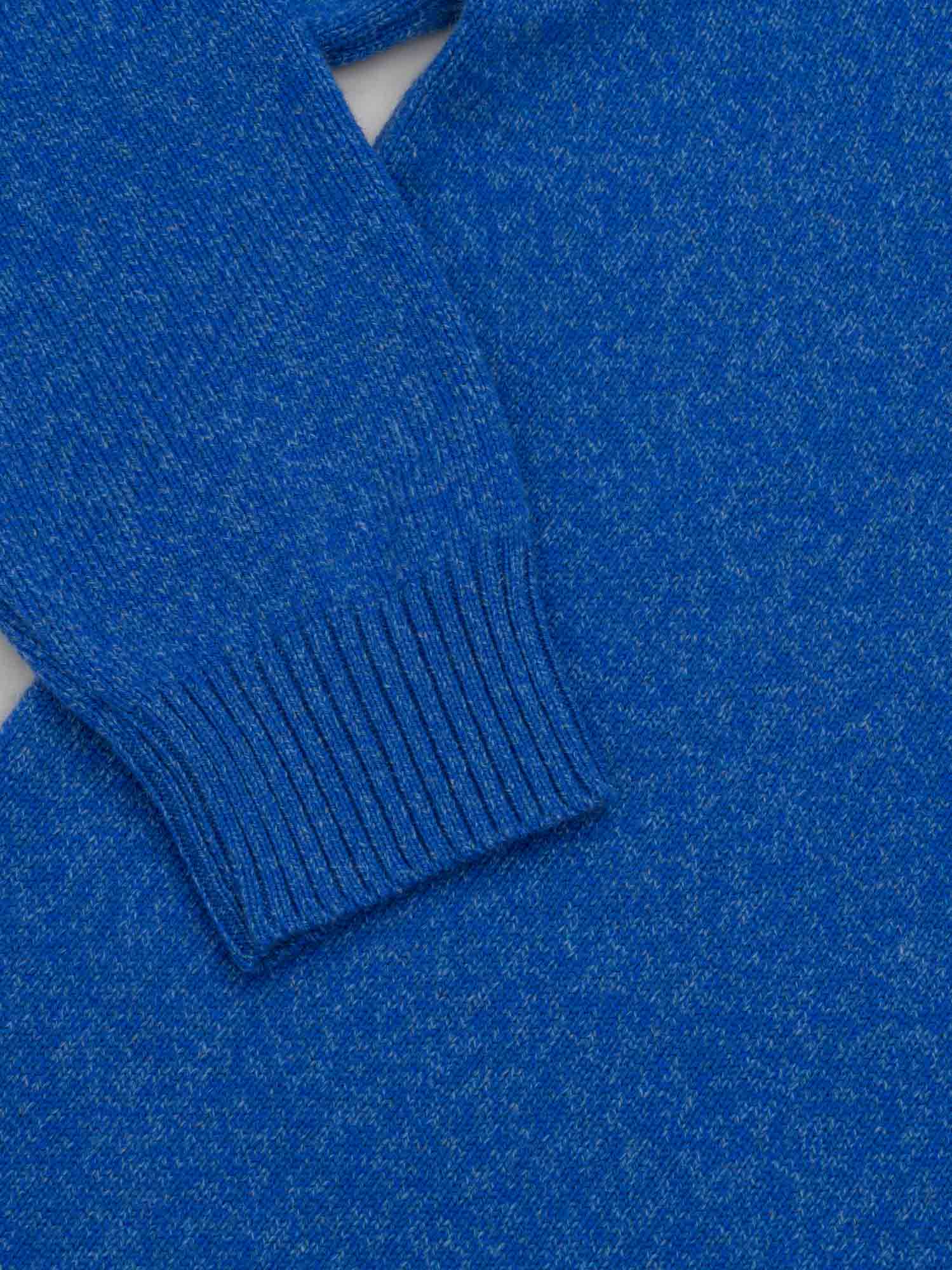 Mens Player Shirt Knitted Cashmere Polo Azurite - Begg x Co