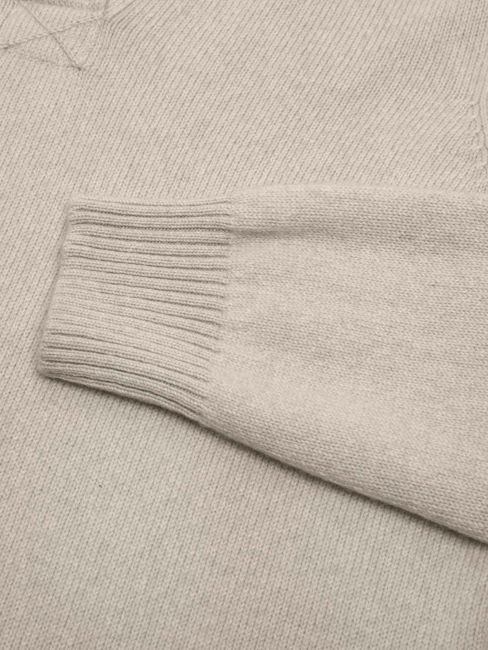 Womens Knitted Cashmere Polo Snow Marl - Begg x Co