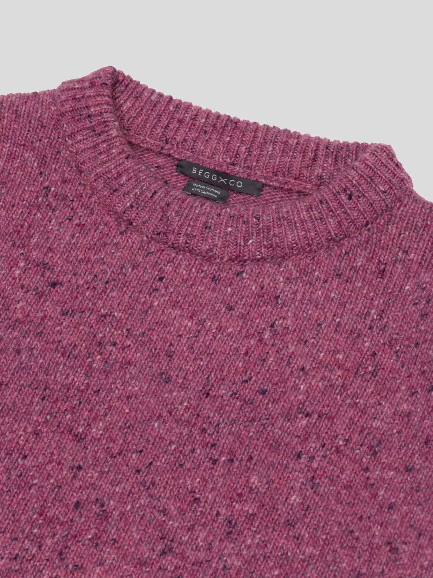 Mens Ricos Knitted Cashmere Sweater Rose Dust - Begg x Co