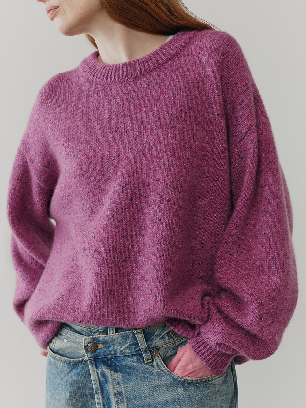 Womens Ricos Knitted Cashmere Sweater Rose Dust - Begg x Co