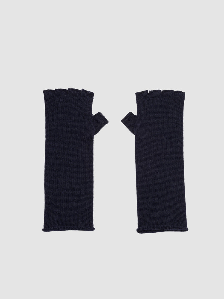 Men's Scapa Wristy Cashmere Knitted Gloves Navy Blue | Begg x Co