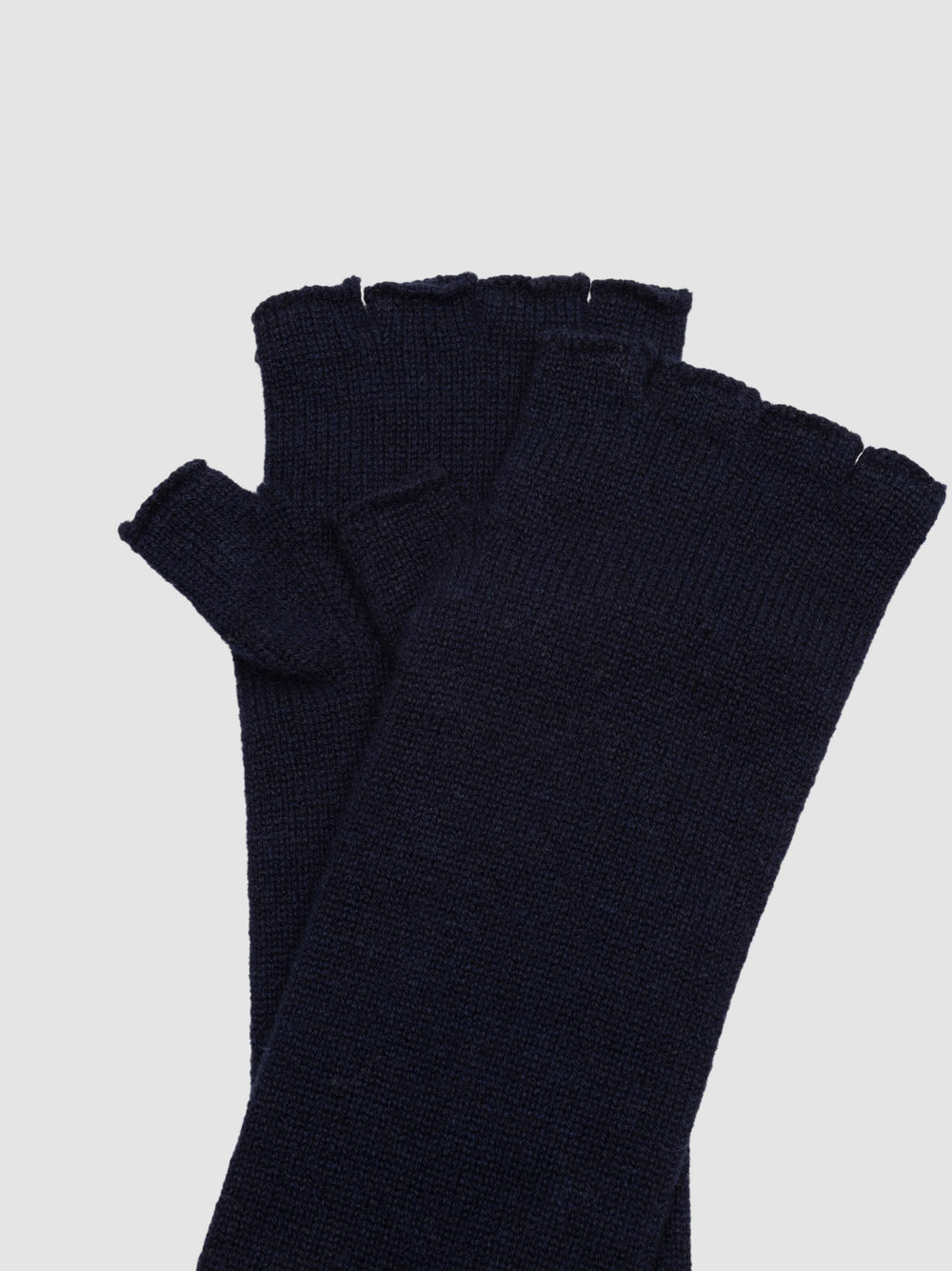 Women's Scapa Wristy Cashmere Knitted Gloves Navy Blue | Begg x Co