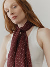 Wispy Hanover Womens Cashmere Scarf Burgundy White | Begg x Co