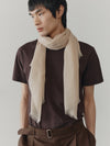 Wispy Plain Mens Cashmere Scarf Light Natural | Begg x Co