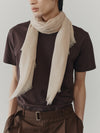 Wispy Plain Mens Cashmere Scarf Light Natural | Begg x Co