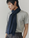 Wispy Hanover Mens Cashmere Scarf Navy White | Begg x Co