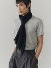 Wispy Plain Mens Cashmere Scarf Black | Begg x Co