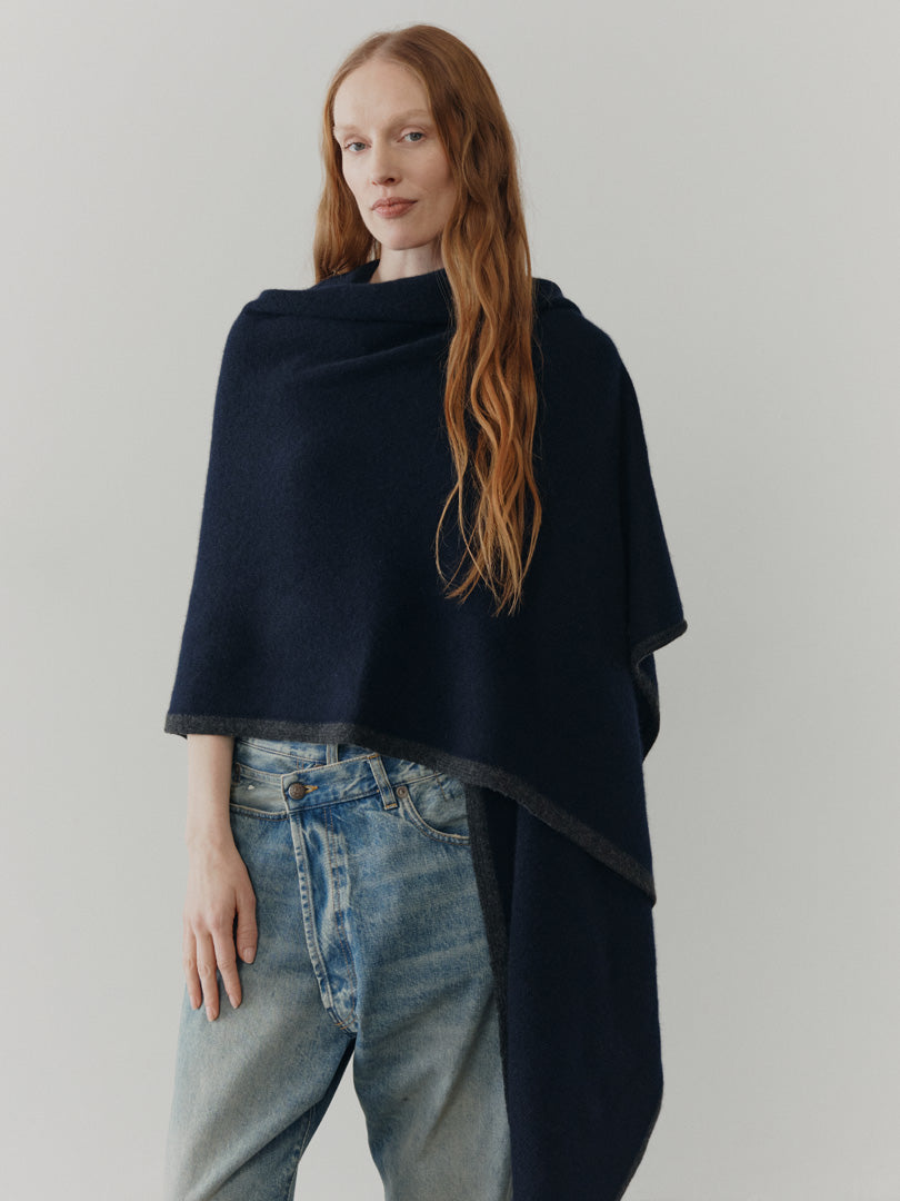 Cocoon Cashmere Lounge Wrap Pacific Charcoal - Begg x Co