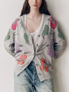 Womens Summer Isles Cashmere Cardigan Pebble Multi - Begg x Co