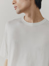 Mens Lumiere Knitted Cashmere T-Shirt Bianco - Begg x Co