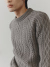 Mens Isla Cashmere Knitted Sweater Stag Brown| Begg x Co