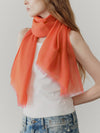 Women's Wispy Lightweight Cashmere Scarf Blood Orange - Begg x Co