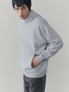 Mens Rockcliffe Cashmere Knitted Hoodie Feather Grey - Begg x Co