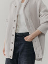 Womens Oat Yacht Cashmere Knitted Cardigan | Begg x Co