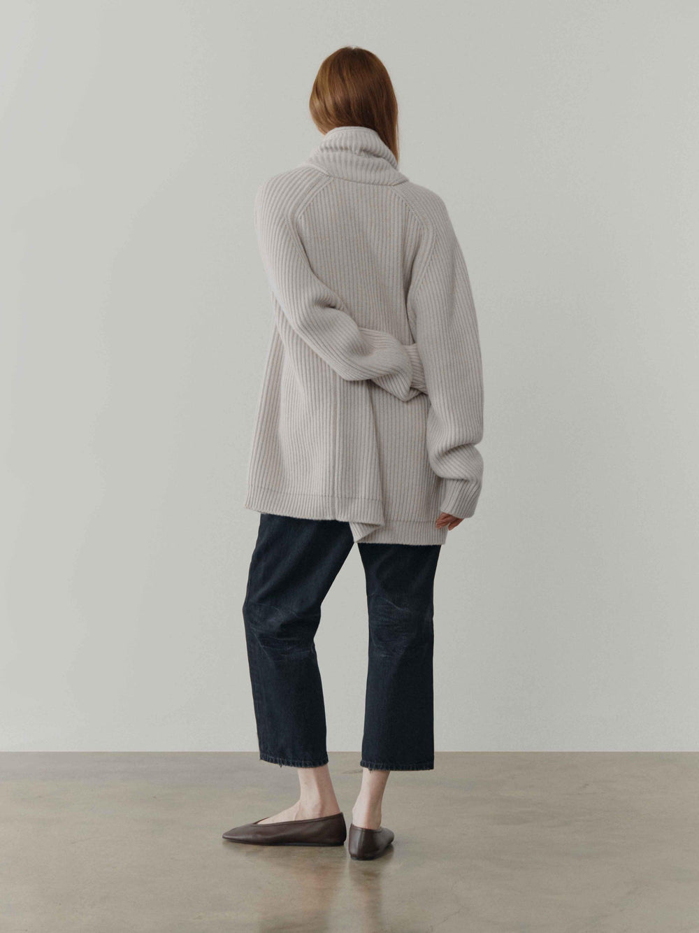 Womens Oat Yacht Cashmere Knitted Cardigan | Begg x Co