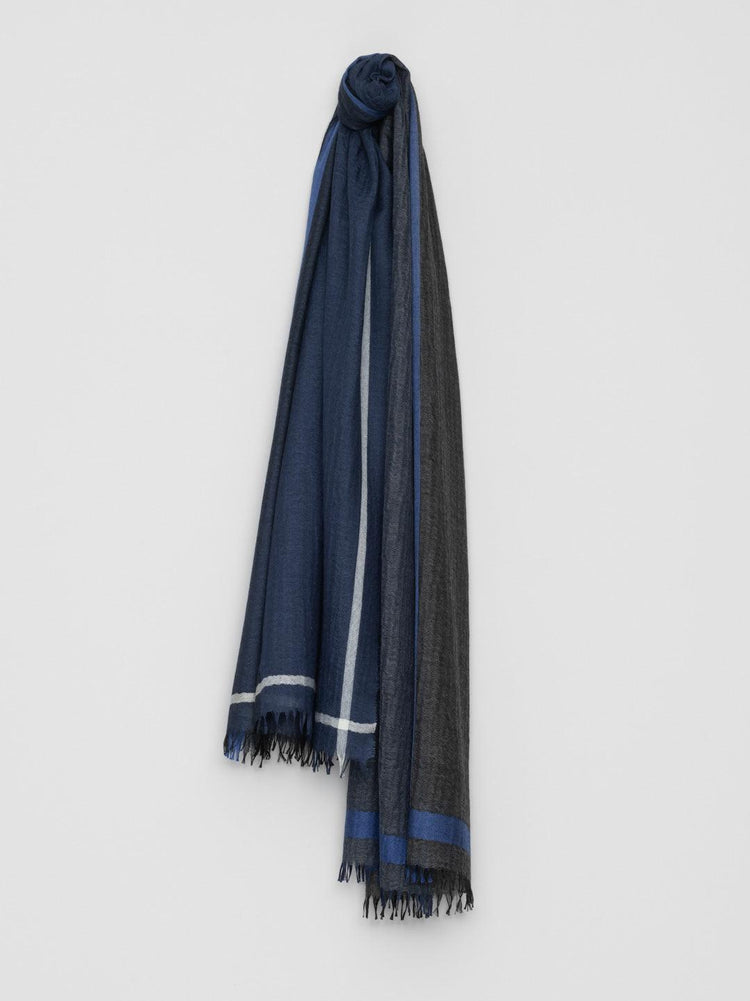 Women's Staffa Bryden Cashmere Silk Scarf Royal Blue - Begg x Co